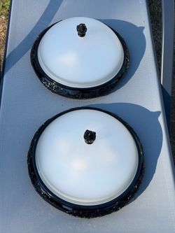 Round Ceiling Light Fixtures Set of 2