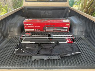 Husky 28 in. Tile Cutter with Tungsten Carbide Blade and Adjustable Gauge