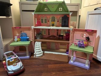 Fisher-Price Loving Family Victorian Grand Mansion Dollhouse Set w/ Car & Dolls - See My Other Items