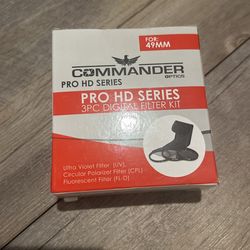 Commander Optics Pro HD Series 3pc Digital Filter Kit UV CPL FL-D 49mm