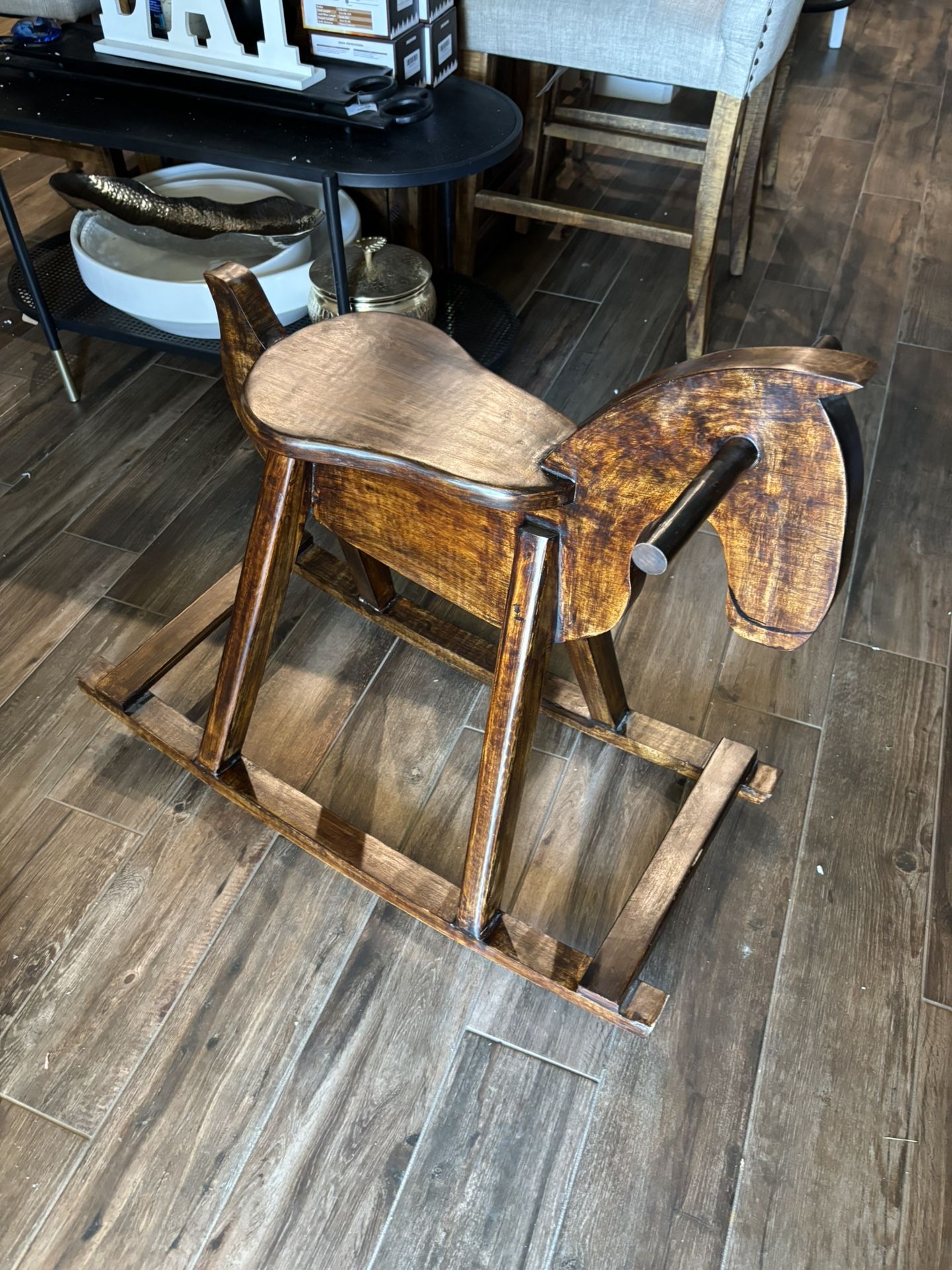 Sturdy wooden rocking horse for kids Room