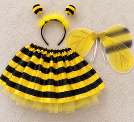 Girls Bumblebee Halloween Costume Set 3 Pieces (one size)