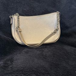 Small metallic gold shoulder bag 