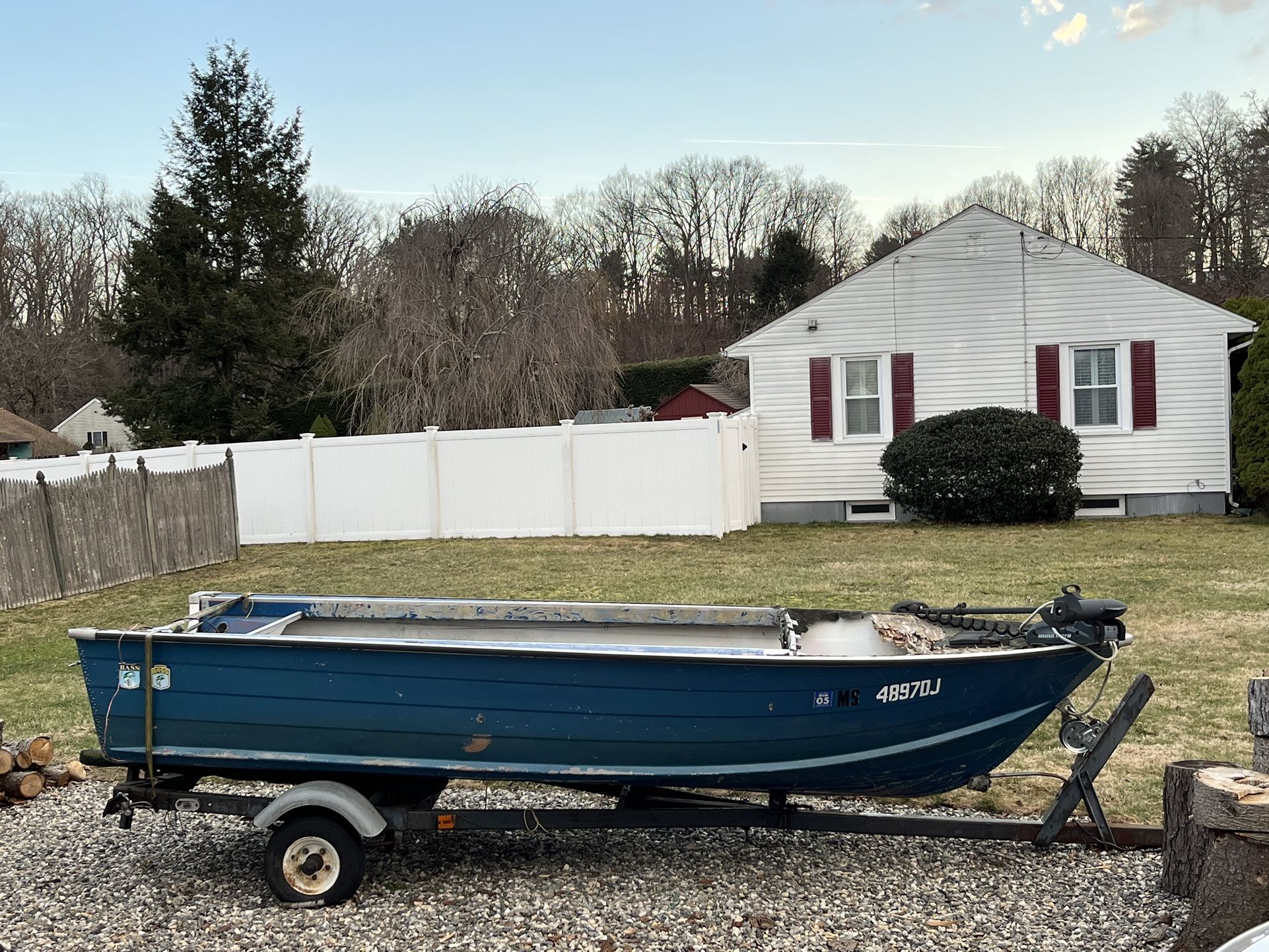 12 Ft Aluminum Boat With Trailer