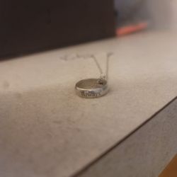 Harry Potter Sterling Silver 925 "Always" Ring With Chain Size 5