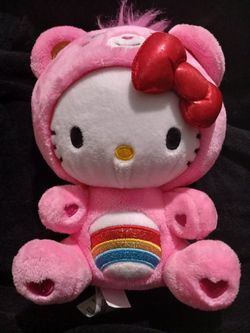 Hello Kitty Dressed As  Cheer Bear Sanrio and Care Bear.  8"