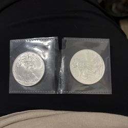 2 Real 1 Oz Silver One Dollar Coins