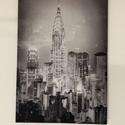 New York City Skyline Wall Art - Black And White 