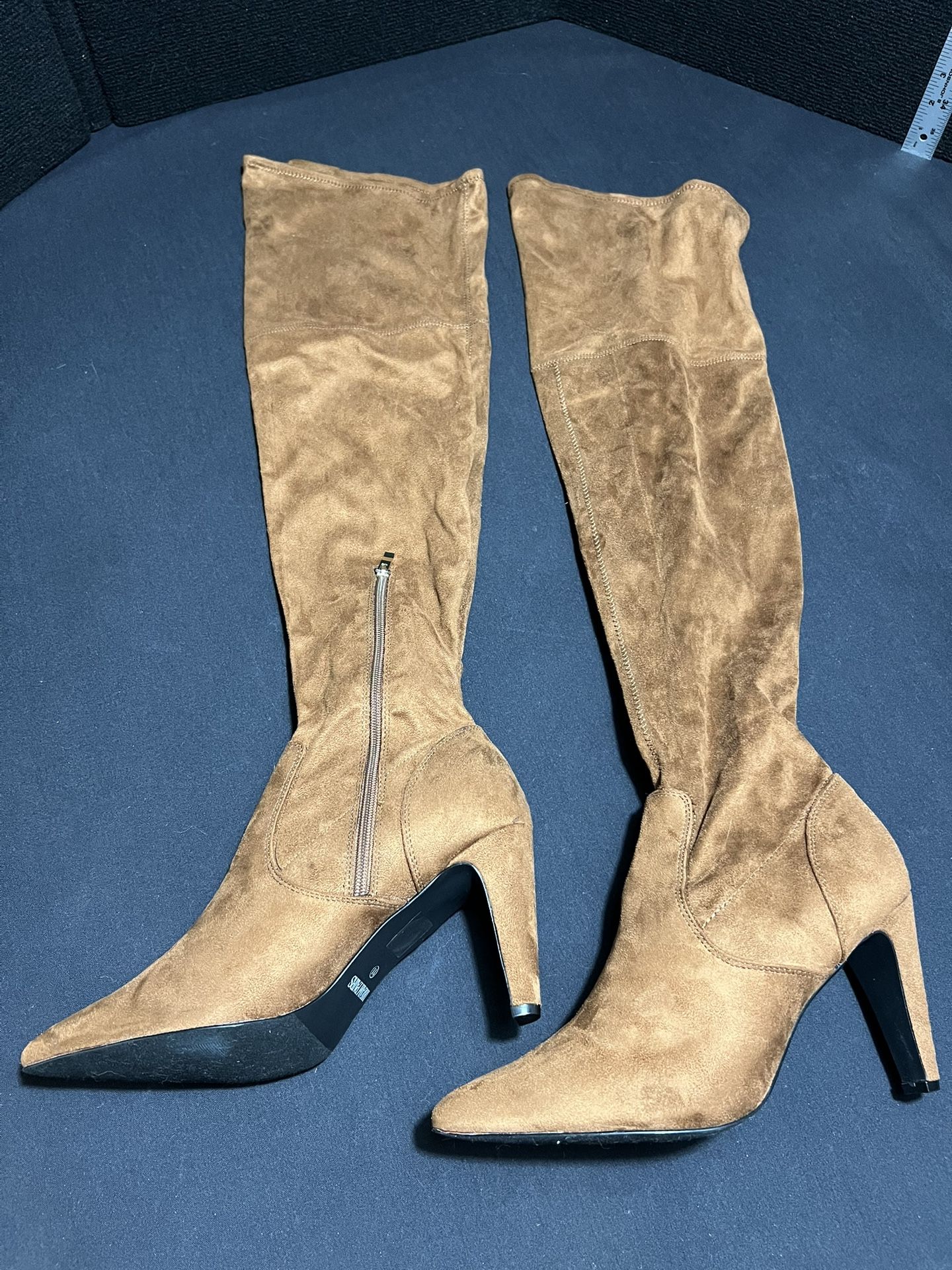 DREAM PAIRS Women Thigh High Boots Over The Knee Heels Long Pointed Toe Booties Size 11