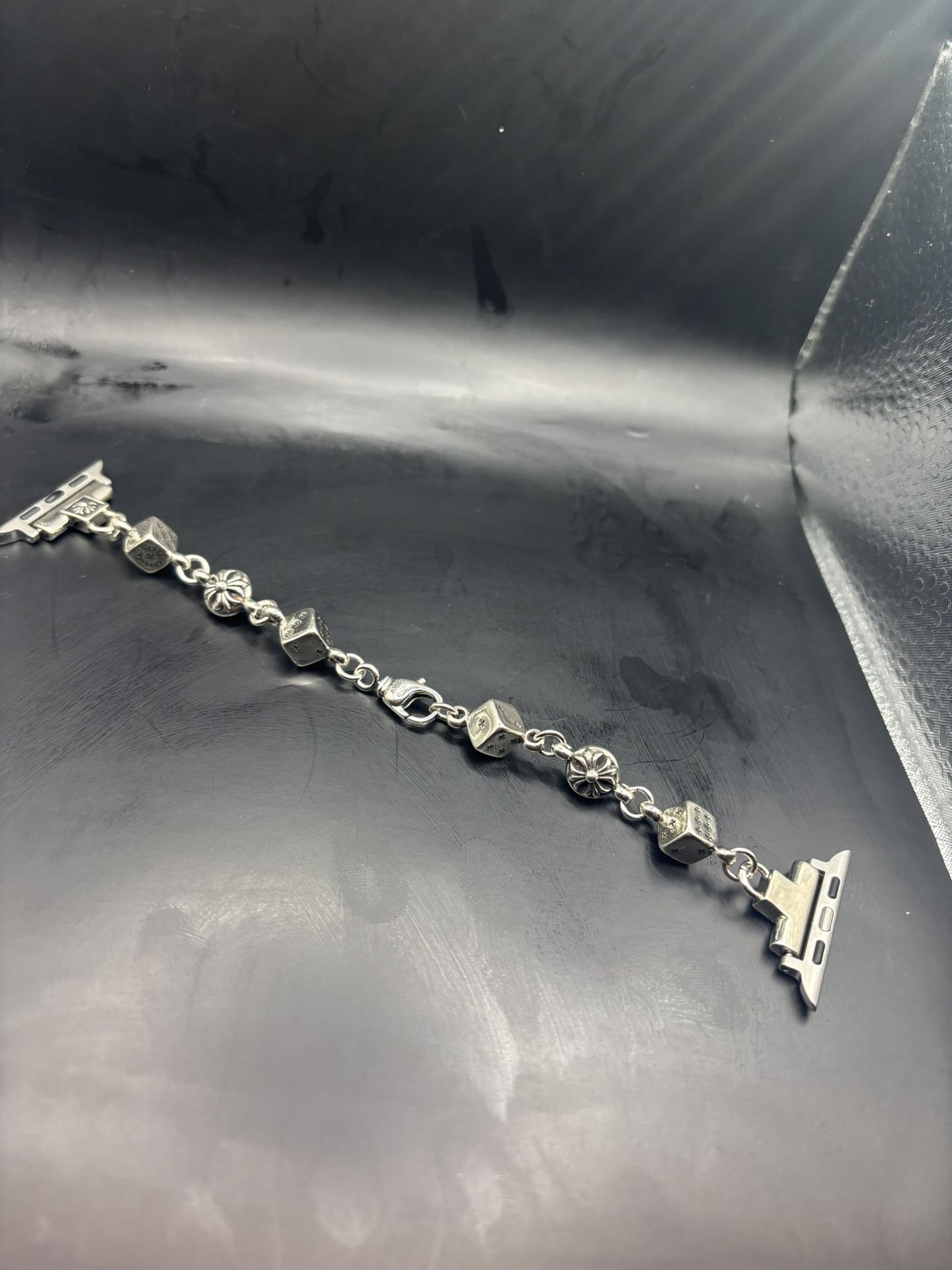 Silver Chrome Hearts Apple Watch Bands
