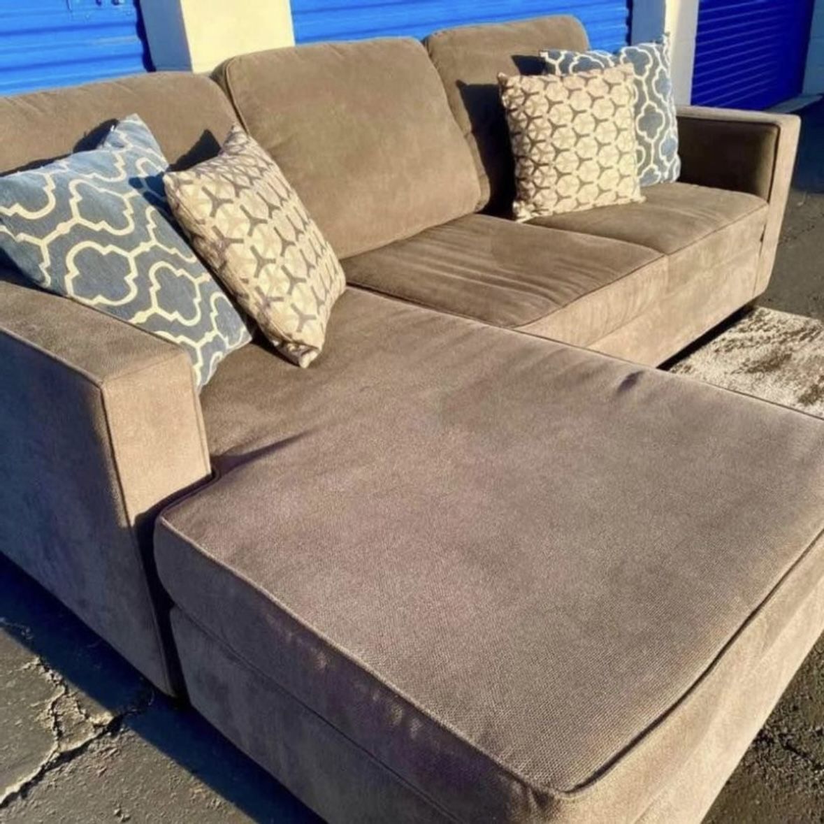 Gray Modern Reversible Sectional Sofa