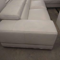SECTIONAL GENUINE LEATHER RECLINER ELECTRIC ⚡ WHITE COLOR .. Delivery SERVICE AVAILABLE 💥🚚💥