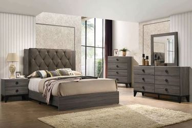 Queen bed frame only / mattress sold separately