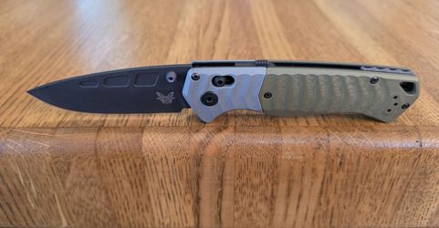 Authentic Benchmade 593BK PSK Gray OD Green G10 Magnacut Folding Knife