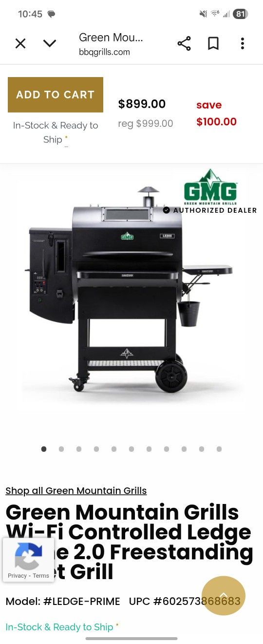Green Mountain WIFI grill/smoker. Perfect Time For The Holidays. .
