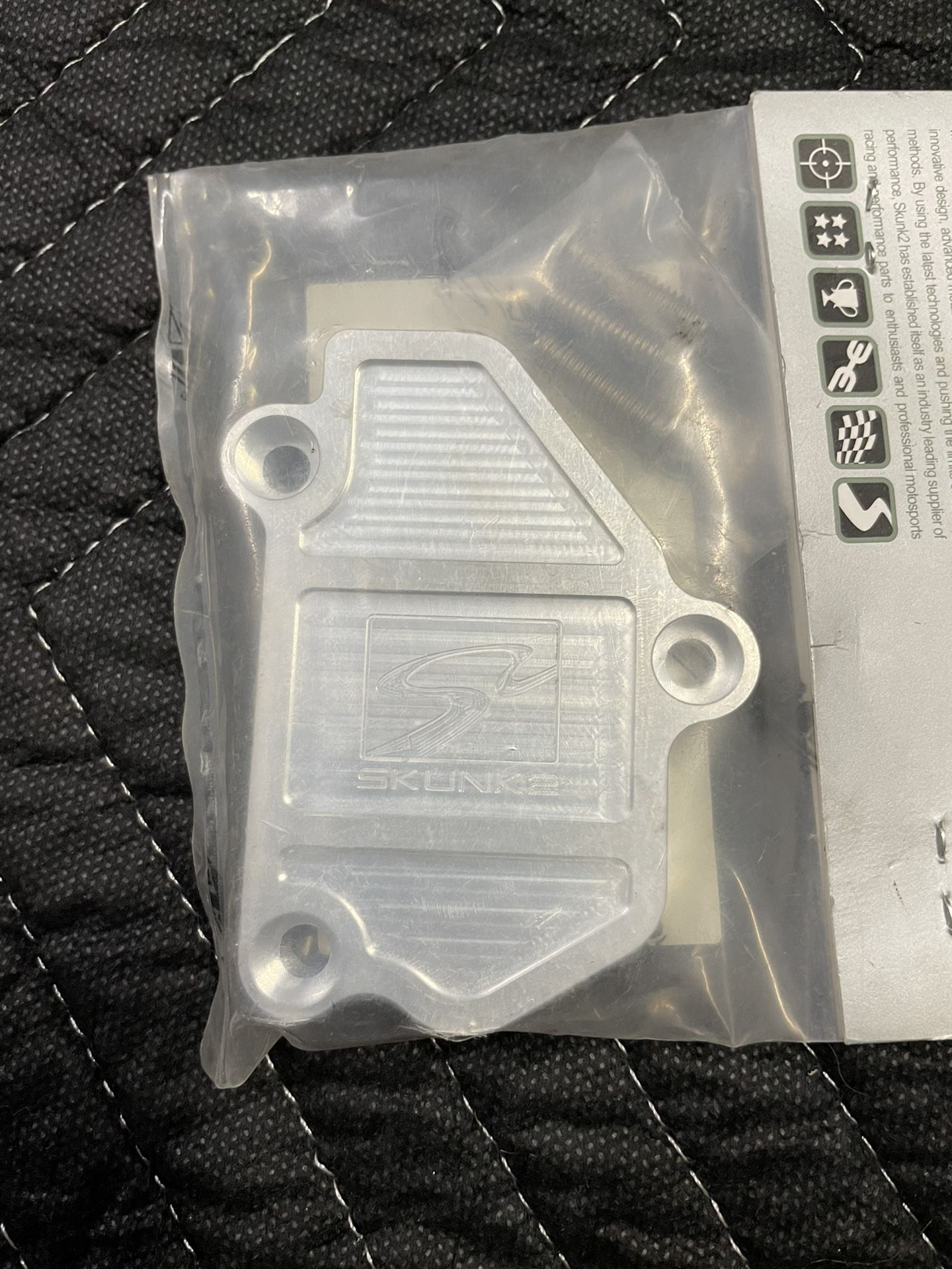 Skunk2 VTEC Block Off Plate Raw B16 B18 Honda Civic Integra Ek Eg Dc
