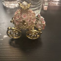 Pink Carriage  With Bunny 