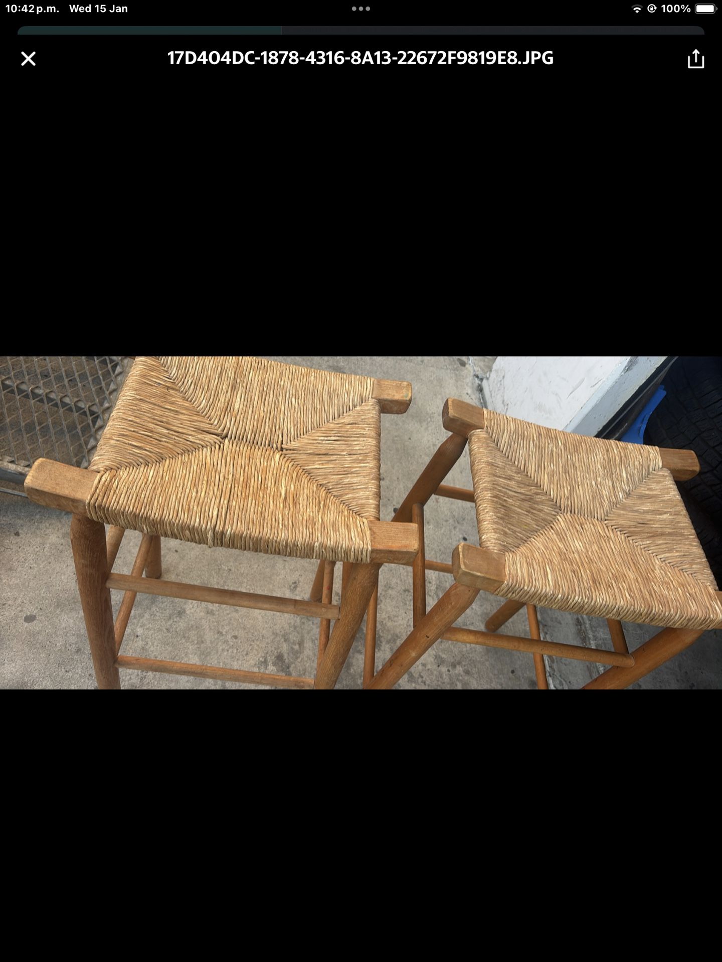 2 Wood Bar Stools