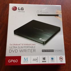 LG Portable DVD Writer External Drive  Burner Ultra Slim 