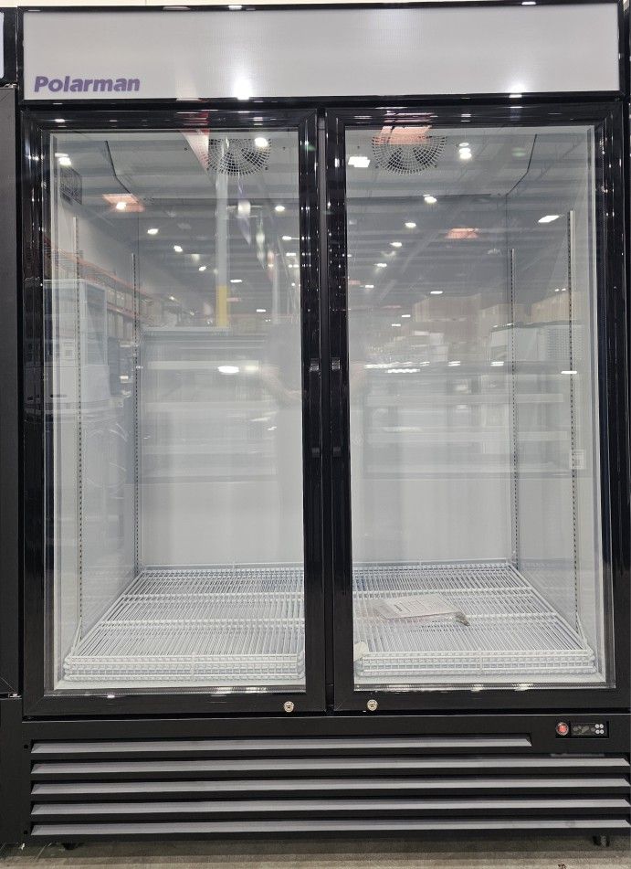 52-2/5" Merchandise Refrigerator Dual Glass Swing Doors