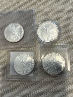 4) ONE QUARTER OUNCE SILVER LIBERTAD COINS
