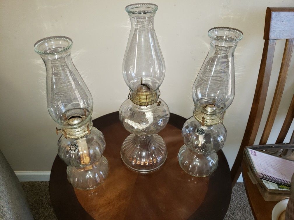 Antique oil lamps