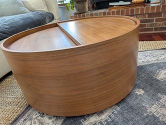 West Elm - Volume Storage 36" Coffee Table, Cool Walnut