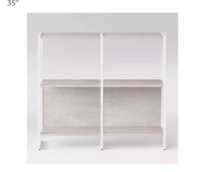 White wood shelve unit