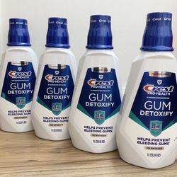 $20 for 4 Crest Gum Detoxify Mouthwash 33.8oz/1L, Exp:2027