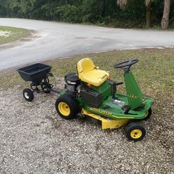 John Deere SX85 13HP 30” Gas Riding Lawn Mower With Seeder/Fertilizer