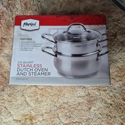 Parini 3.5 qt  Dutch Oven And Steamer