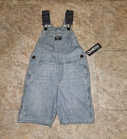 Oshkosh denim toddler shorts overalls new 5t