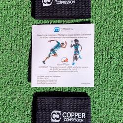 Copper Targeted Compression Padded Foot Arch Unisex Support Sleeves Pair Set NIP