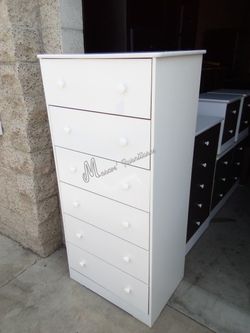 White Tall Bedroom Dresser!