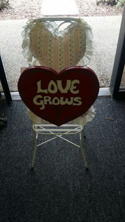 White rod iron doll high chair antique