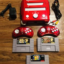 Hyperkin Retron 3 HD 3-in-1 Retro Gaming Console Red Plays Super Nintendo Sega