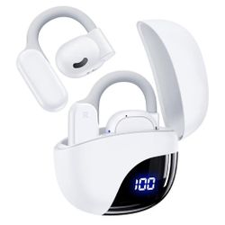 New Sealed TAGRY Open Ear Earbuds Wireless Bluetooth Headphones 80Hrs Playtime Ear Buds with Earhooks IPX7 Waterproof Touch Control Earphones Sport He