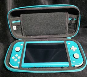 Nintendo Switch Lite Turquoise Console w/ Charger & Case