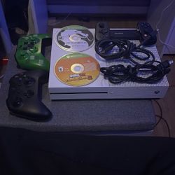 Xbox One With Two Controllers And Backbone And 2 Game 