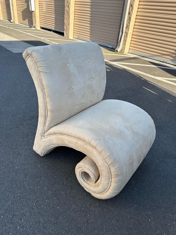 PostModern Sculptural Scroll Lounge Chair 