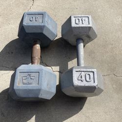 2x 40lbs Dumbbells