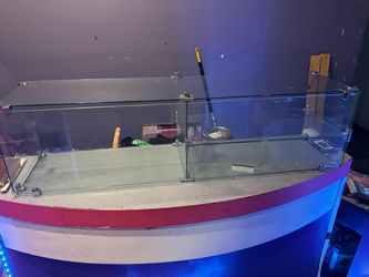 Glass case plus counter