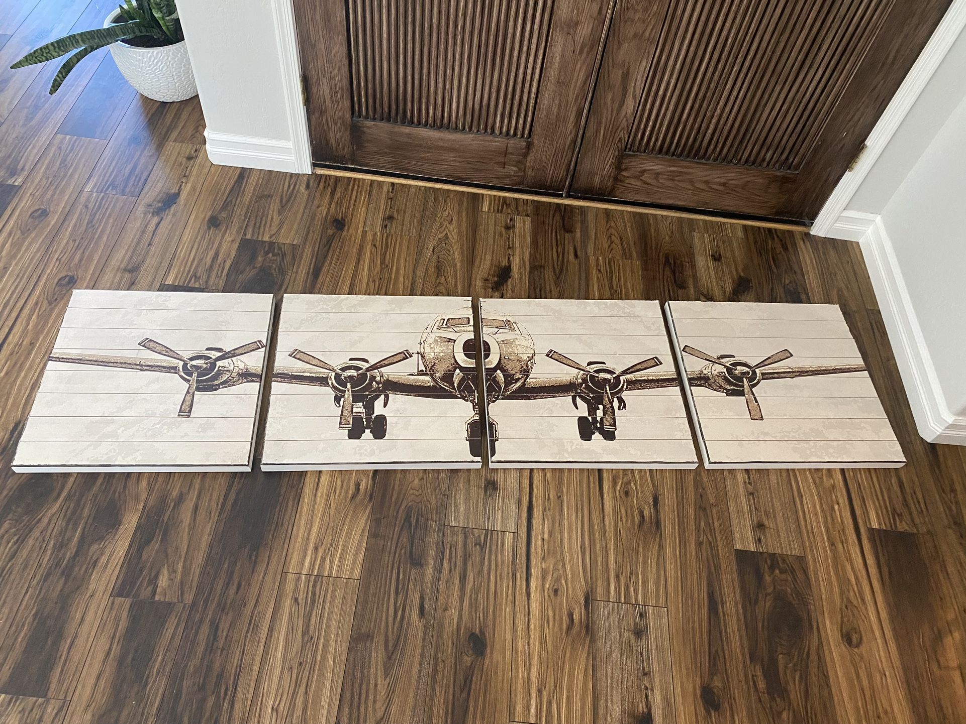 Planked Airplane Panel Pottery Barn Wall Art