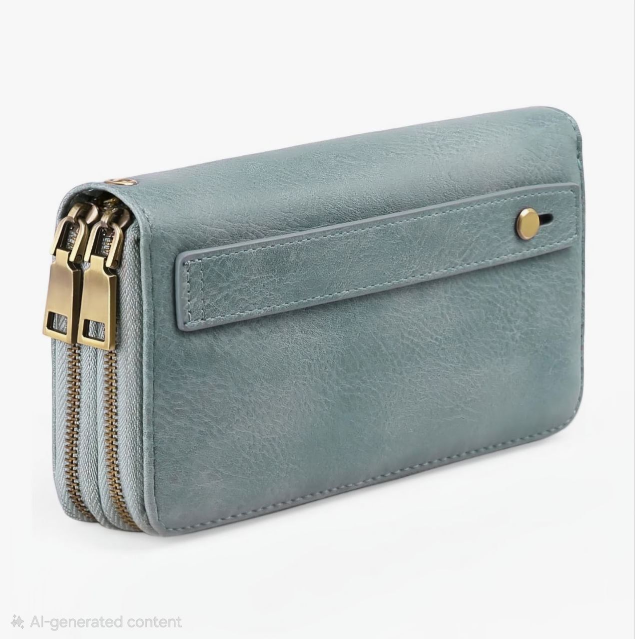 GAEKEAO Wallet for Women Clutch RFID Blocking Wristlet Leather Purse Large Capacity Credit Card Holder with Grip Hand Strap