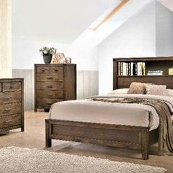 4pcs Solic Wood Bedset