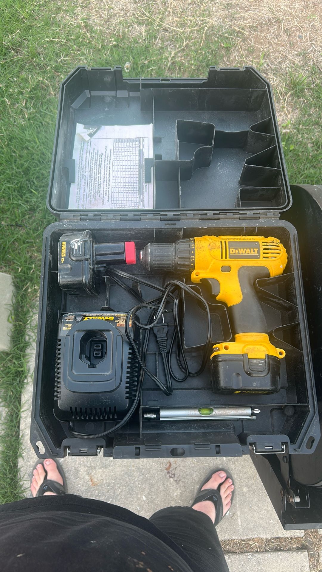 DEWALT 12v Drill With 2 Batteries And Case 