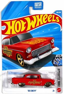 Hot Wheels Red 55 Chevy Cool Classics #180
