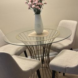 Glass Dining Table & Chairs