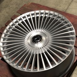 Brand New Set Of Wheels Dolce Trento 26” Silver Brushed Fits Escalade FINANCING AVAILABLE 