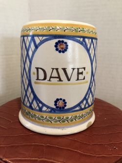 50’s hand painted signed mug
